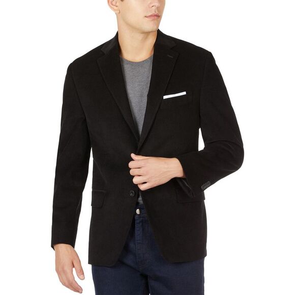 Michael Kors Mens Classic-Fit Corduroy Sport Coat 36 Short Black Blazer NWT $295